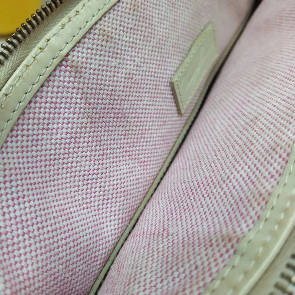 Dooney & Bourke Off White Leather Crocodile Embossed Top Handle Satchel Bag